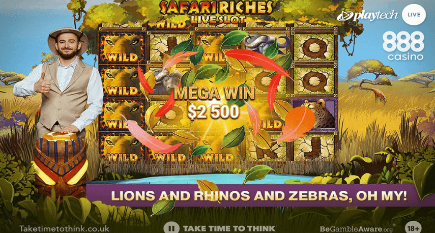 Playtech and 888 Casino Release Exclusive Safari Riches Live Game 2